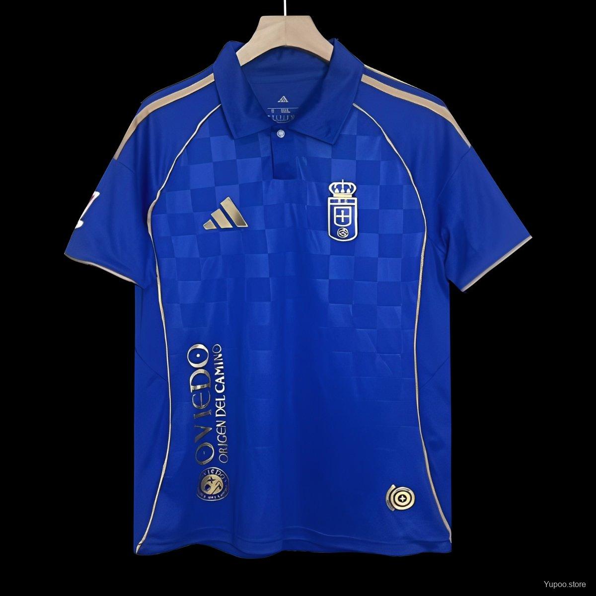 Camiseta de fútbol Real Oviedo 2025/26 LOCAL MANGA CORTA VERSION FAN